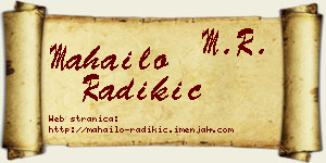 Mahailo Radikić vizit kartica